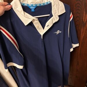 Prince Men's Polo Shirt in Navy and Cream